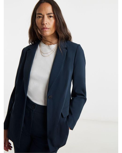 JD Williams Blue Tailored Single Breasted Blazer