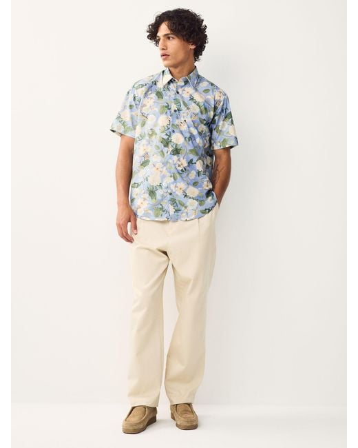 Next Blue Regular Fit Kew Collection 100% Cotton Floral Short Sleeve Shirt for men