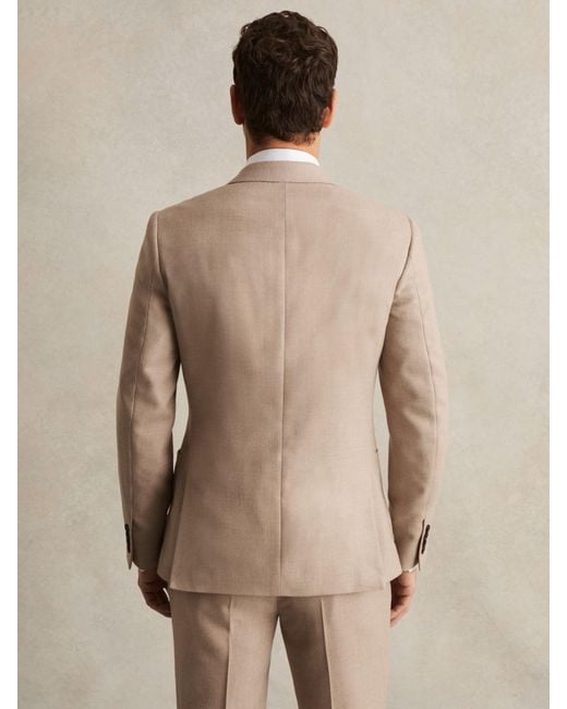Reiss Natural Slim-Fit Wool-Blend Double-Breasted Suit Blazer for men