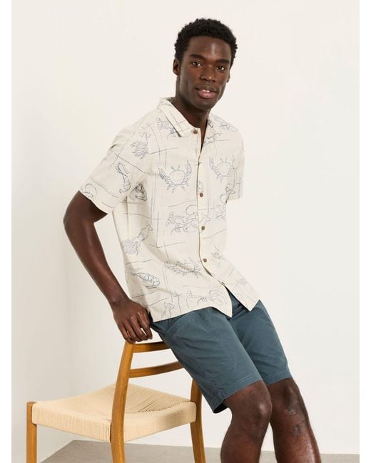 FatFace Blue Fatface Burley Lightweight Cargo Shorts for men