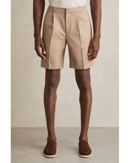 Reiss Natural Drawstring Shorts for men