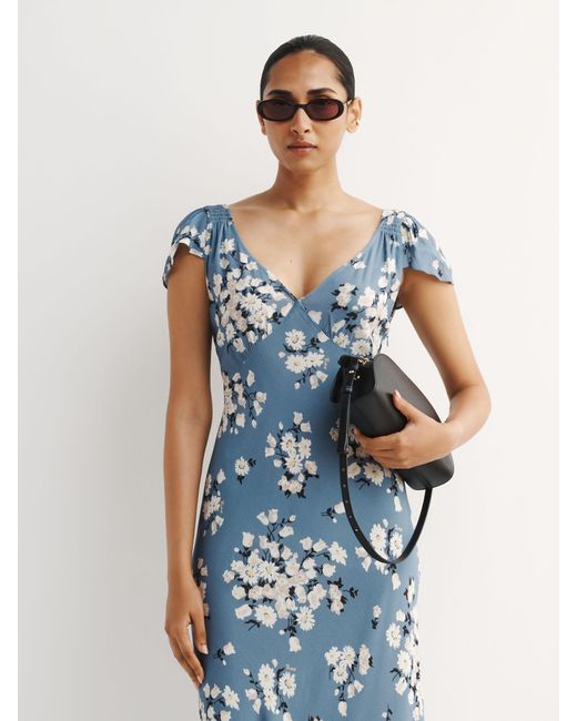 Rixo Blue Amelia Bouquet Cathy Dress