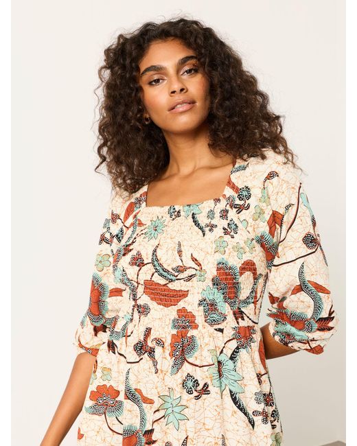 FatFace Natural Fatface Adele Midi Dress
