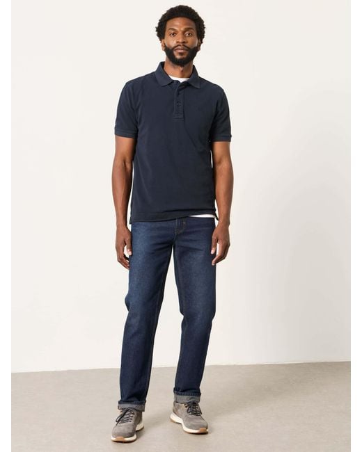 FatFace Blue Fatface Short Sleeve Pique Polo Shirt for men