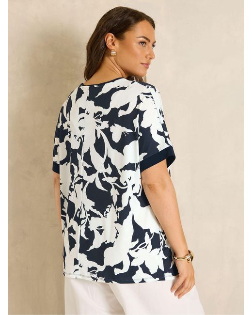 Evans Blue Colour Block Top
