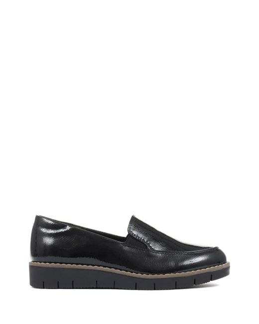Pavers Black Ladies Slip-On Shoes