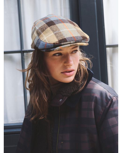 Next Gray Check Flatcap Hat
