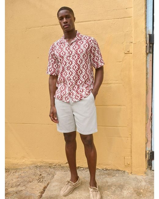 Next Natural Premium Soft Touch Linen Blend Elasticated Waist Shorts for men