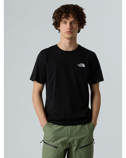 The North Face Black Vertical Back Print T-Shirt for men