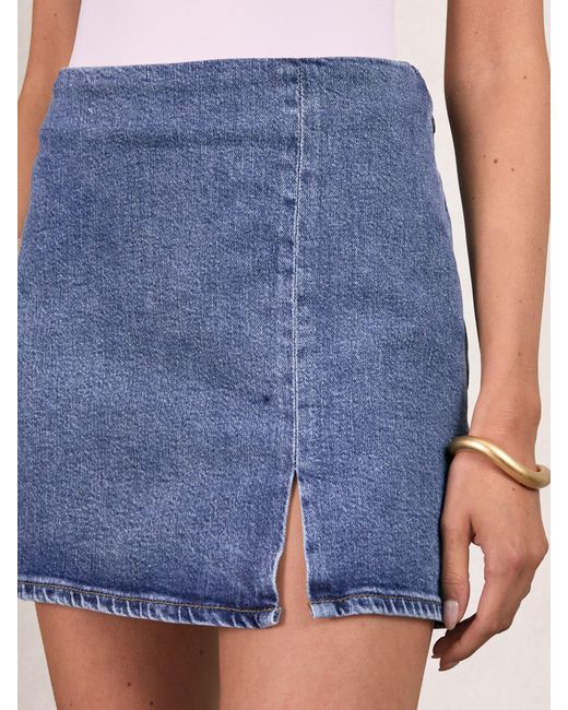 GOOD AMERICAN Blue Denim Skirt