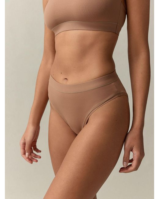 Self Natural Mocha Midi Knickers