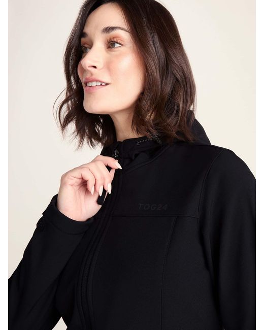 TOG24 Black Tog 24 Long Keld Shower Resistant Hooded Softshell Jacket