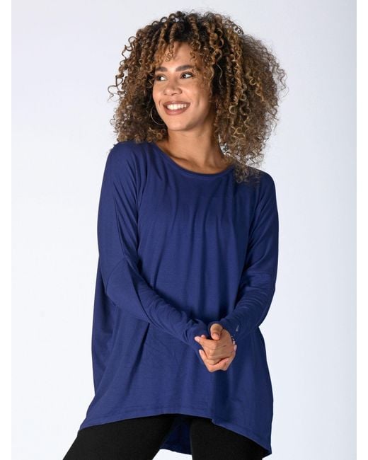 Pineapple Blue Script Long Sleeves Top
