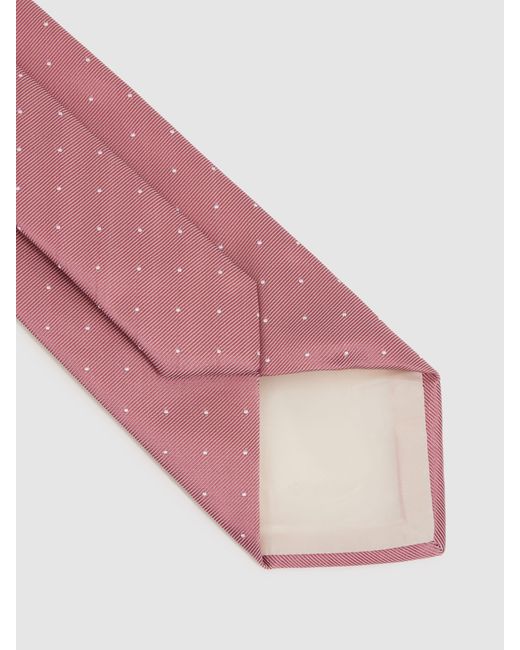 Reiss Liam Getupfte Krawatte Aus Seide in Pink für Herren