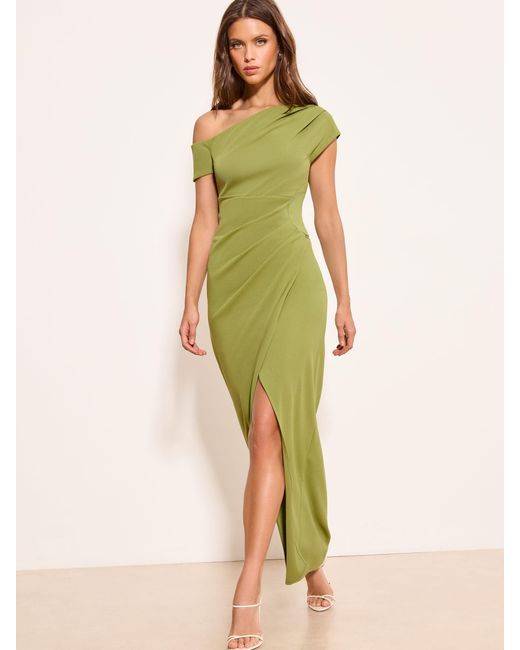 lipsy green maxi dress Off The Shoulder Gathered Waist in lipsy green sequin dress