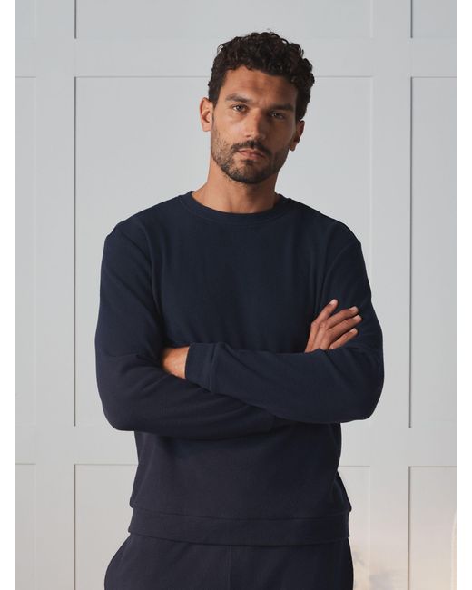 Next Blue Long Sleeve Waffle Pyjamas Set for men