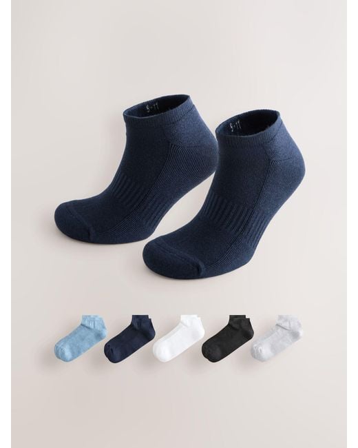 Next Blue Cushioned Trainers Socks for men