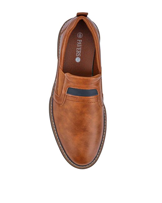 Pavers Elastische Slipper, Breite Passform in Brown für Herren
