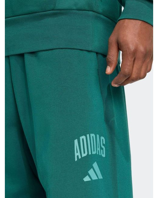 Adidas Green Collegiate Joggers for men