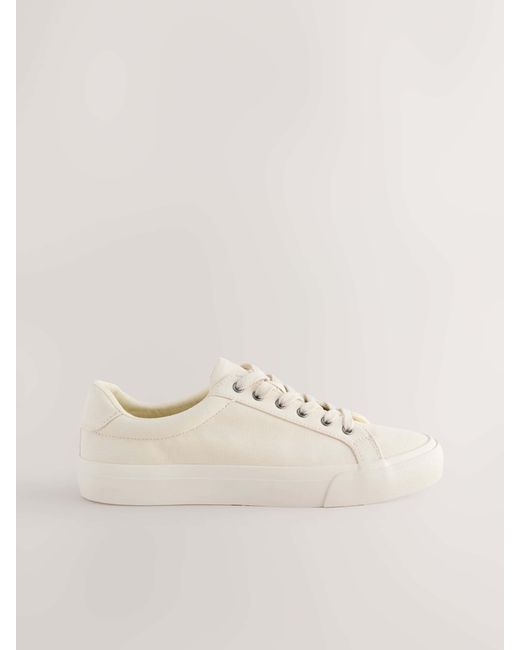 Next Men's Natural Canvas Longline Smart Casual Sneakers