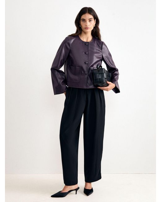 Phase Eight Blue Malina Pu Jacket
