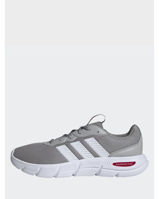 Adidas Gray Cloudfoam Flex Laces Trainers for men