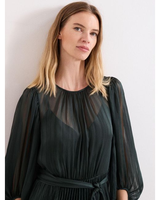 Phase Eight Black Petite Lucie Pleat Dress