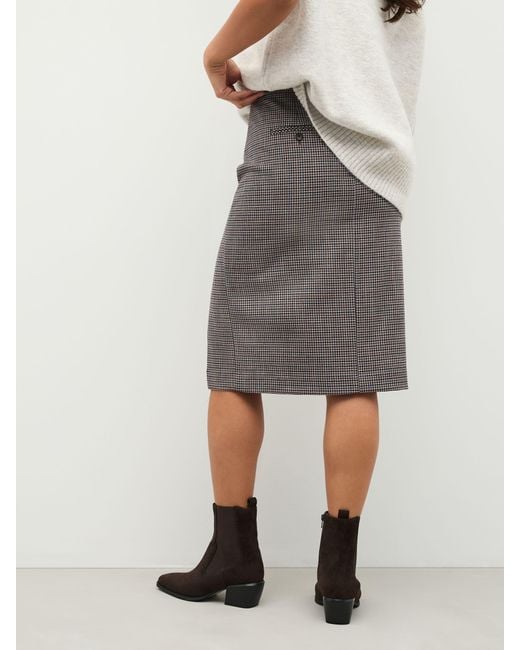 Next Natural Mini Check Pencil Skirt