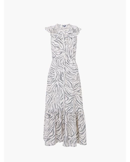 French Connection White Josie Midi Dress