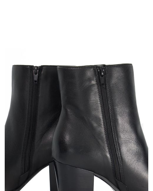 Dune Black Papped Ankle Boots
