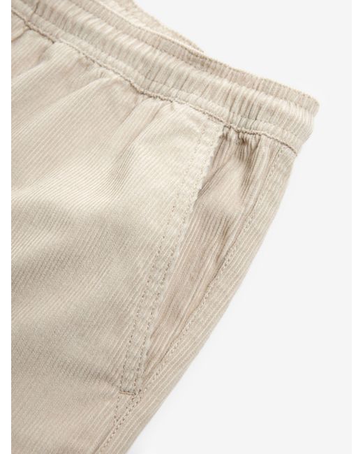Next Natural Corduroy Elasticated Waist Shorts for men