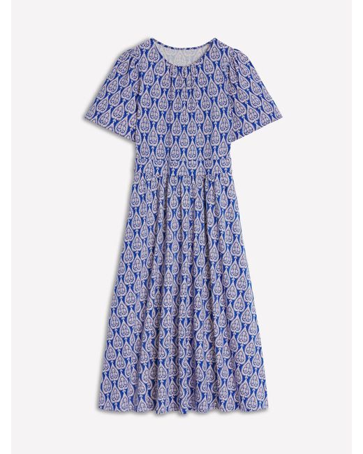 Boden Louisa Jersey Midi Dress in Blue | Lyst