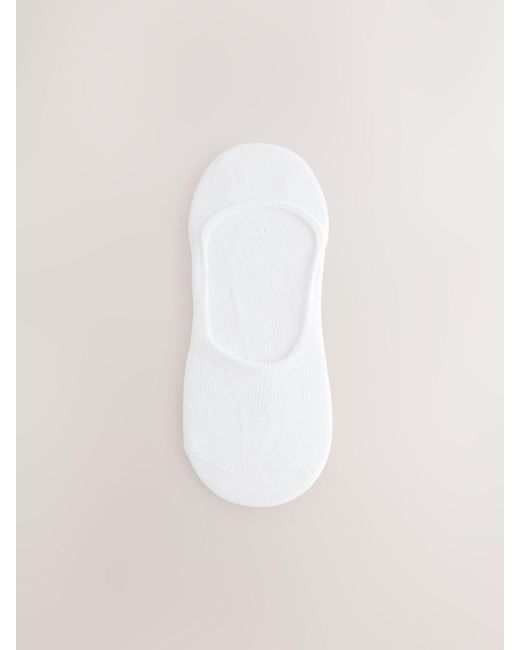 Next White Low Cut Invisible Socks 5 Pack