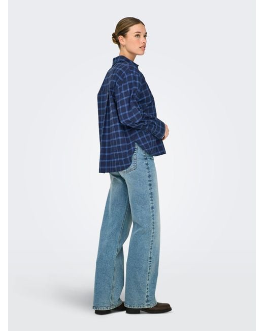 ONLY Blue Checked Shirt