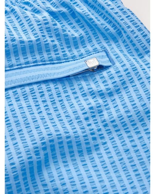Next Blue Seersucker Swim Shorts for men