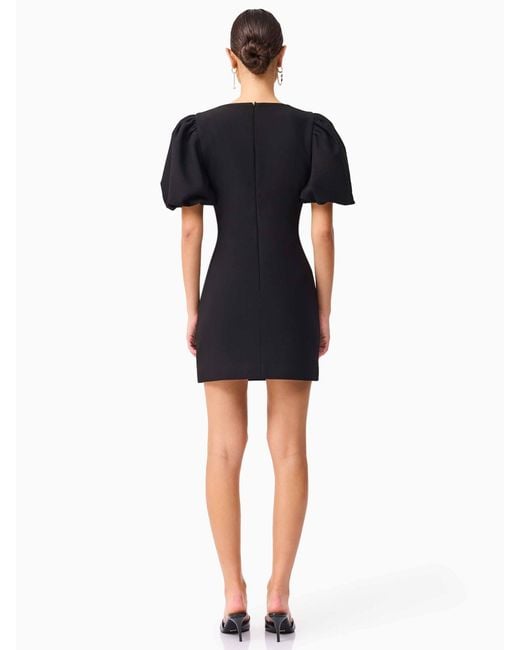 Elliatt Women's Black Euphoria Puff Sleeve Mini Dress