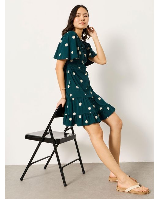 FatFace Blue Fatface Grace Jersey Mini Dress