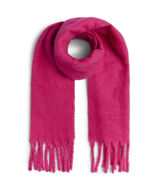 Pieces Pink Block Colour Scarf
