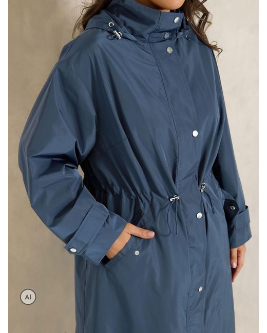 Evans Blue Longline Raincoat
