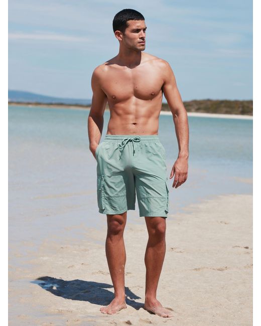 Next Blue Cargo Swim Shorts for men