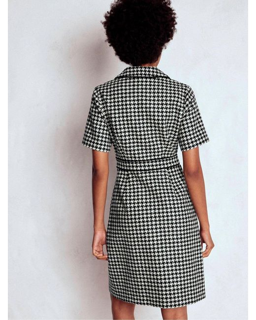 Boden Black Eda Wool Shift Dress