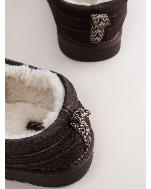 Next Brown Closeback Slippers for men