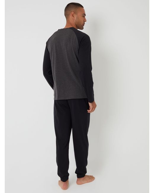 Threadbare Blue Blend Long Sleeve Pyjamas Set for men