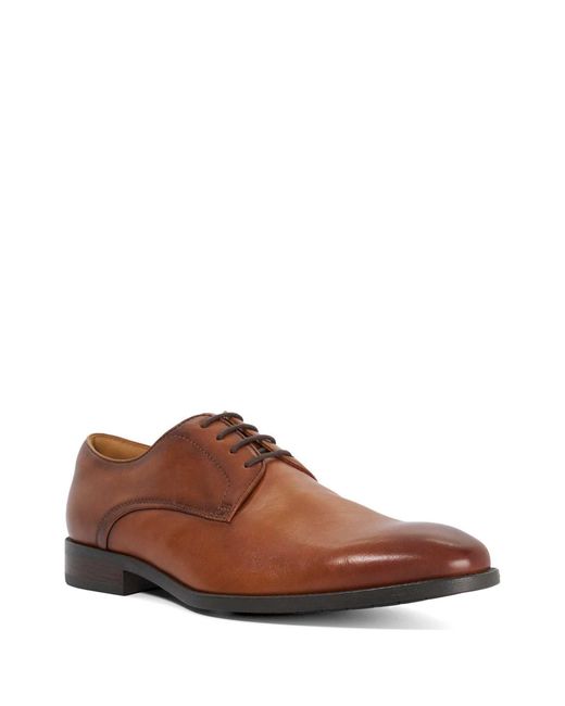 Dune Brown Standard Fit Flexi Sole Derby Shoes for men