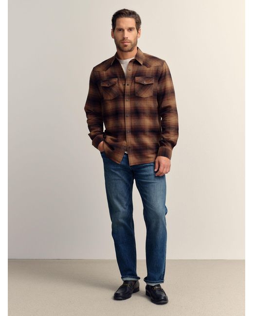 Next Brown Western Style Long Sleeve Check Shirt for men