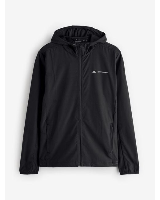 Monterrain Black Form Woven Running Jacket for men
