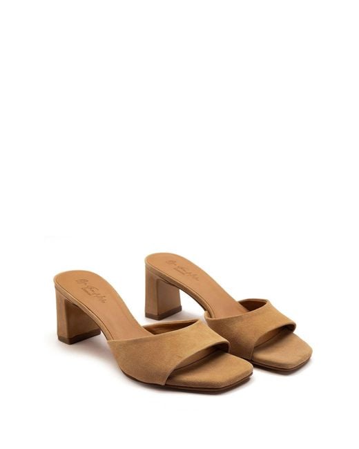 OFF THE HOOK Natural Park Suede Block Heel Sandals