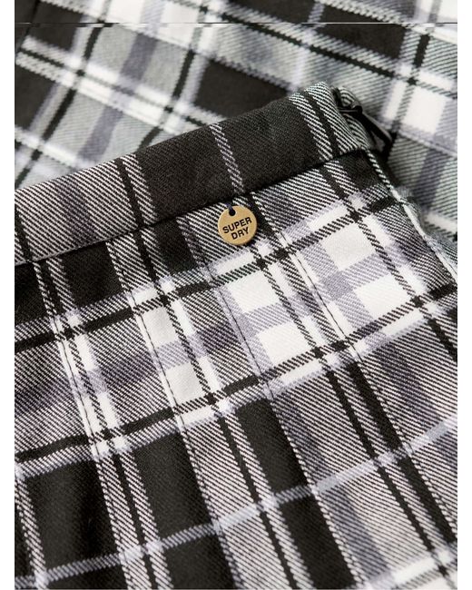 Superdry Black Karierter Minirock