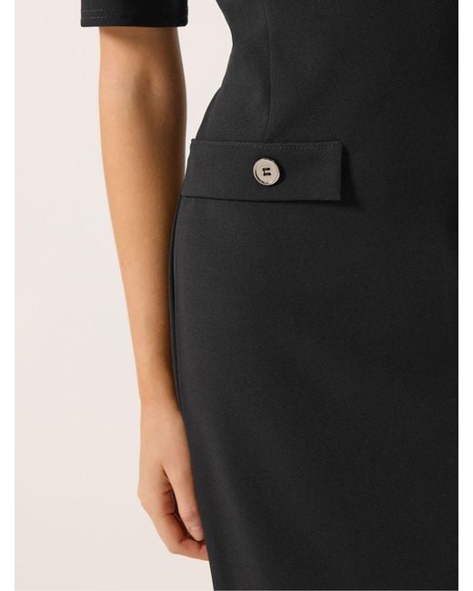 M Com Black Button Detail Shift Dress