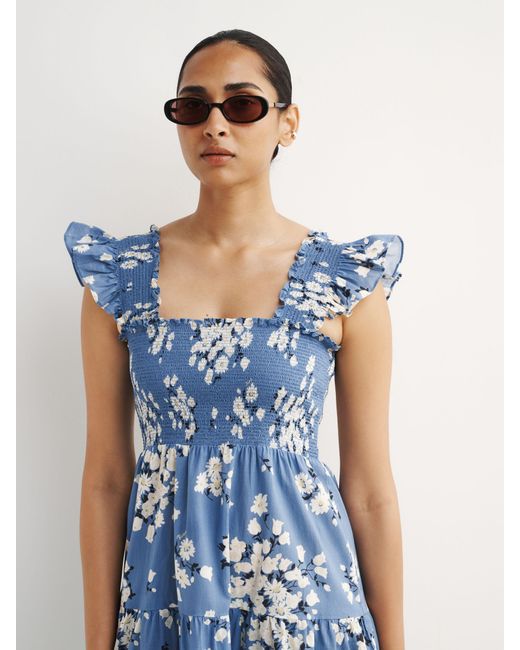 Rixo Blue Amelia Bouquet Sidney Dress